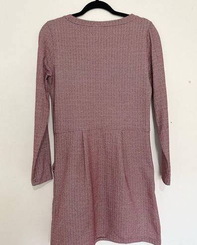 Patagonia  Long Sleeve Dress Mini With Pockets Small Casual herringbone print