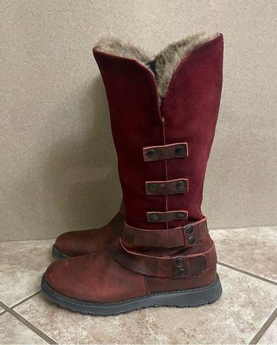 Krass&co Bos. & .  Women’s Capri Tall Boot 38 Shearling Strappy  Burnished USA 7-7.5