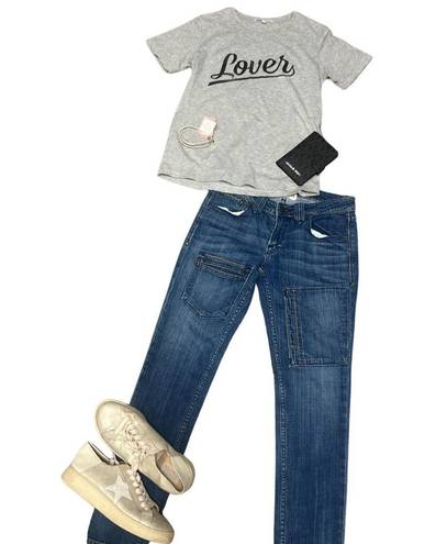 Rebecca Minkoff Tee Heather Gray Size: XSCrew Neck