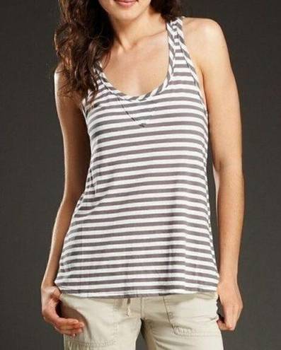 Joie  Scout Tank Gray White Striped Pima Cotton Top 100% Pima Cotton Sleeveless