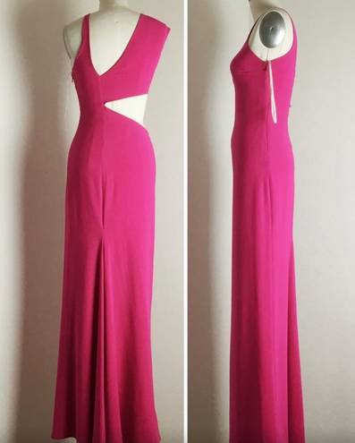 Halston Heritage Halston Pink Cutout Formal Gown Revolve