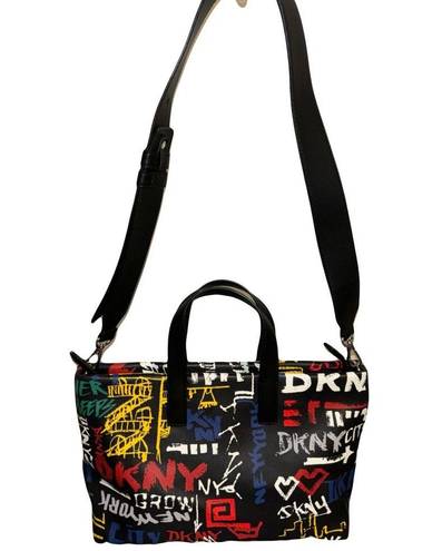 DKNY  Graffiti Tilly Black Tote/Purse with Zip