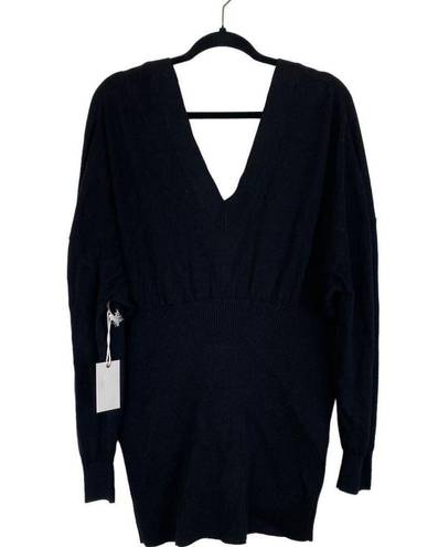 Good American NWT  Cardigan Sweater Size 3/4 L XL Ribbed Knit Black