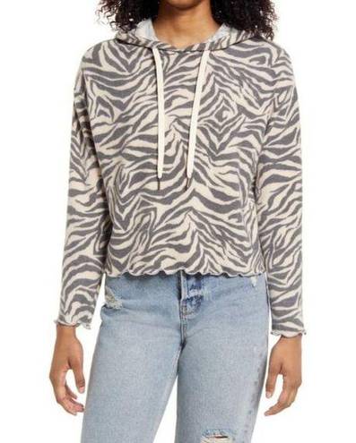 Krass&co LA LA LAND CREATIVE  Womens Multicolor Zebra Print Pullover Hoodie