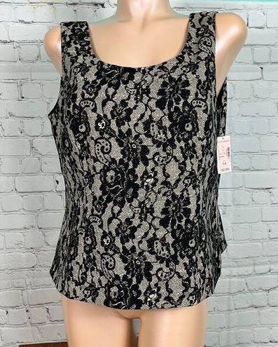 Jones Studio  Separates in Poly Faux Lace Print size 14 NWT