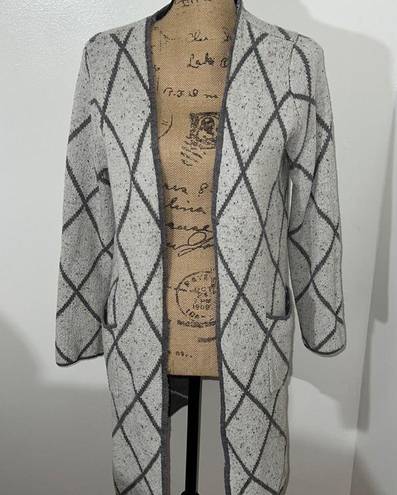 Apt. 9  Grey and White Cardigan Sweater