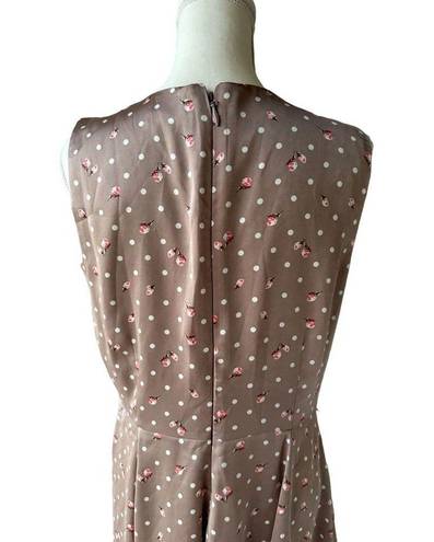 Krass&co NY &  Eva Mendes Taupe Floral Dress Size 12