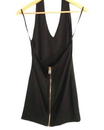 ANGL halter black backless bodycon mini dress sz S