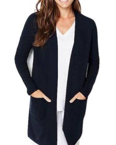 J.Jill  black long pocket front cardigan lp