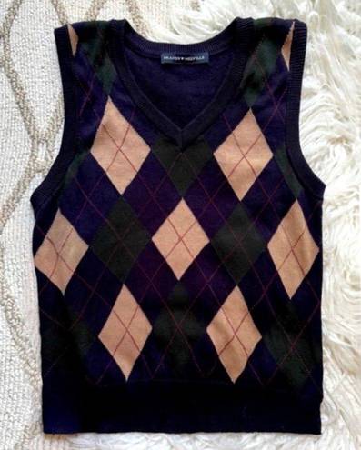 Brandy Melville Riley Argyle Sweater Vest