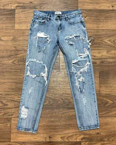 One Teaspoon  Jeans Womens Size 24 Low Rise Distressed Boyfriend Grunge Y2K