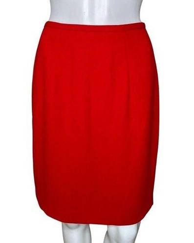 Petite Sophisticate  Skirt Womens 2 Red Straight Mini Skirt Casual Office Vintage