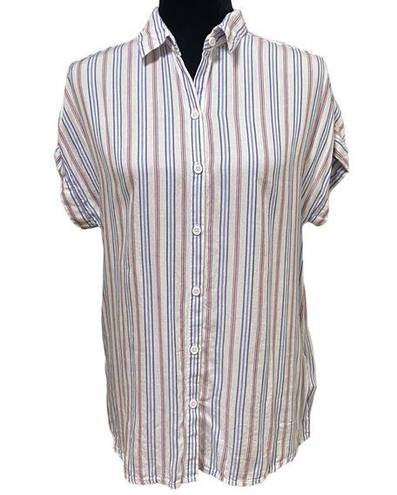 Beach Lunch Lounge Spencer Striped Camp Shirt Size XS