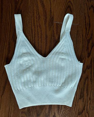 Knitted Tank Top White Size M