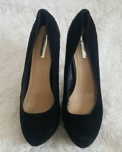 H by Halston Halston Black Suede Pumps Sz 9.5B