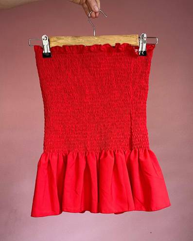 Red Skirt And Shirt Set Size XS