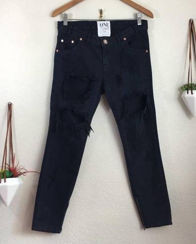 One Teaspoon ONE by  x denim ripped distressed jean