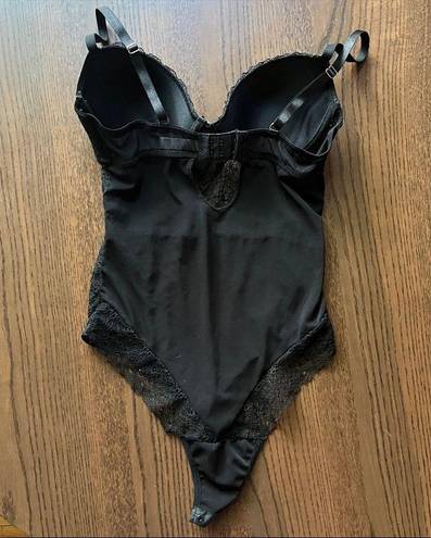 Marilyn Monroe NWOT luxury black lacy mesh padded lingerie bodysuit  (S)