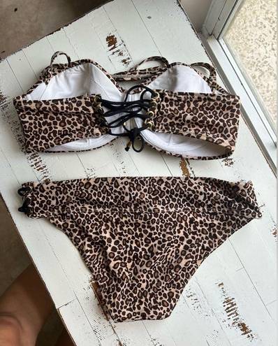 Victoria's Secret Victoria secret animal print leopard bikini set