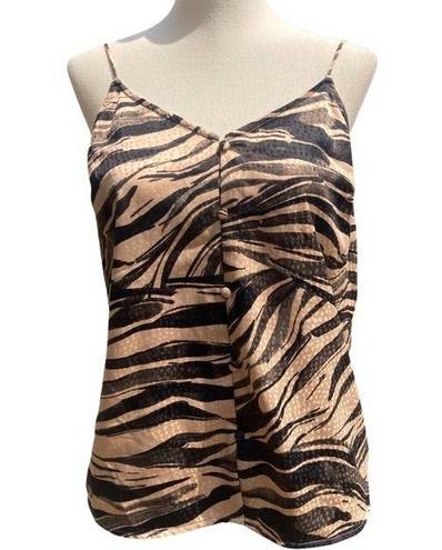 Nine West  Women’s Top Sz XS Tank Animal Print Silky Camisole Blouse