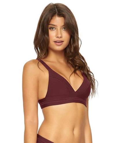 PilyQ  ☀︎︎ ︎Ellie Cut Out Detail D Cup Halter Bikini Top ☀︎︎ Wine ☀︎ XL Fits DD