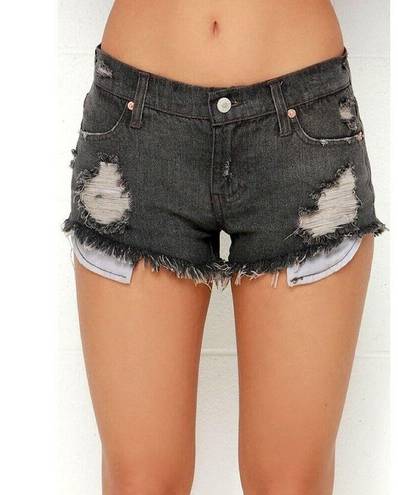 The Laundry Room  California Shorts Size 29 Distressed Cut Off Grey Women's Denim