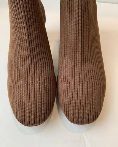 Everlane The Glove Ankle Boot Ribbed Reknit Toffee Brown