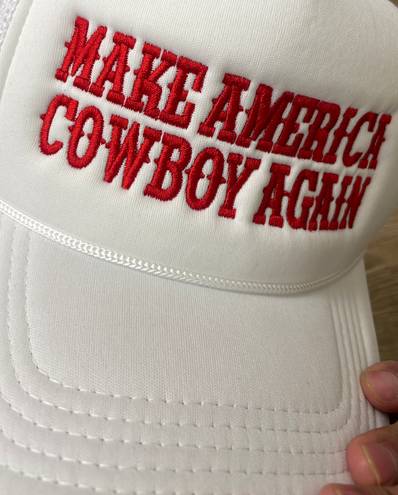 Make America Cowboy Again Trucker Hat White