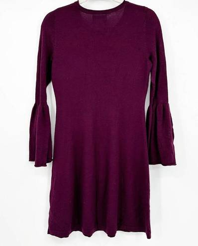 Cynthia Rowley  Womens 100% Merino Wool Flare Bell Sleeve Sweater Dress Size S