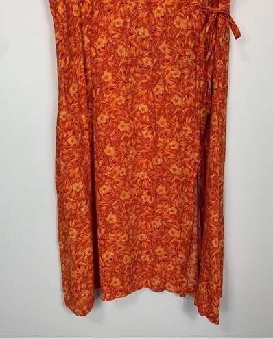 Lane Bryant Designs  Orange Floral Maxi Dress Size 28