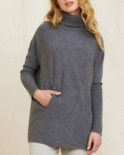 Garnet Hill  Oversized Turtleneck Sweater Grey