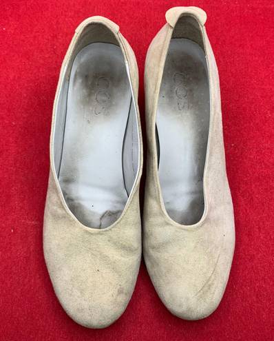 COS Ballerina Beige Suede Heel Shoe