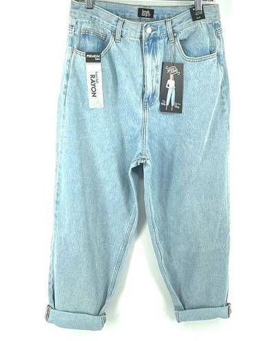 Simple Society  High waist rise balloon jean jeans roll cuff NEW NWT light 1 25