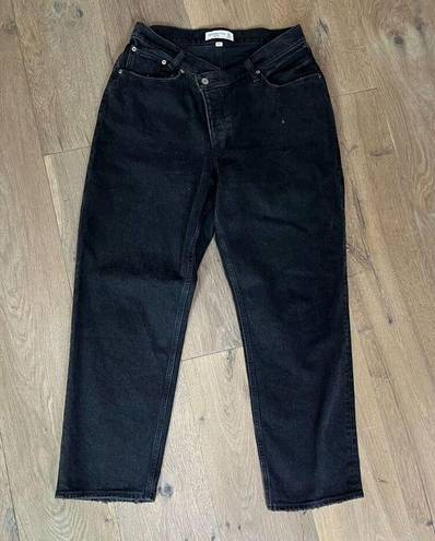 Abercrombie & Fitch  Women's Black Solid High Rise Dad Jeans Size 30/10