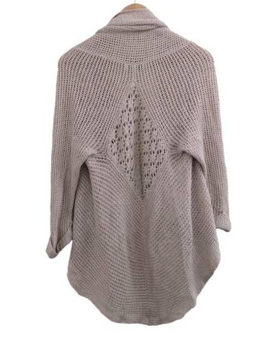 CAbi  TEACHERS PET CREAM OPEN CARDIGAN COTTON LINEN RAMIE SWEATER TOP S 287