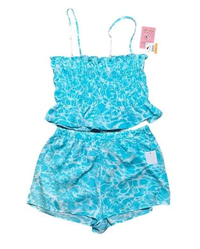 NWT Shady Lady Pool Print Design Pjs Blue