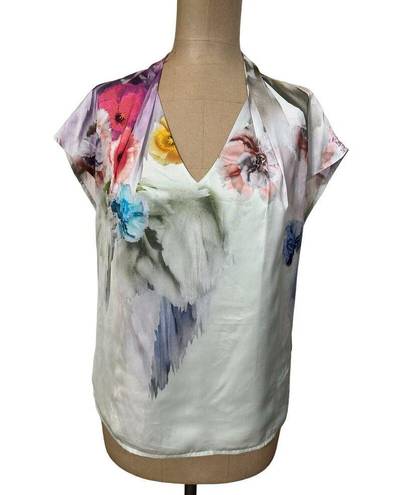 Ted Baker  Floral V Neck Blouse size XS