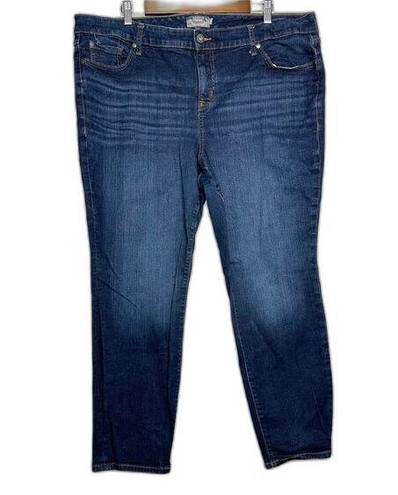 Torrid  Women's Mid Rise Skinny Vintage Stretch Blue Denim Jeans size 22R