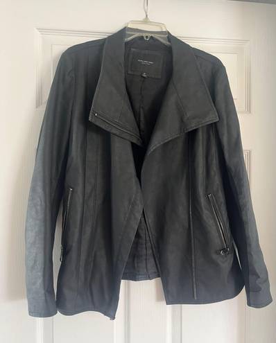 Marc New York Kayseri Faux Leather And Knit Moto Jacket - Size Medium