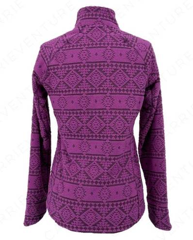 Eastern Mountain Sports EMS  Bright Purple Pullover Fleece Jacket Top Snap Neck S