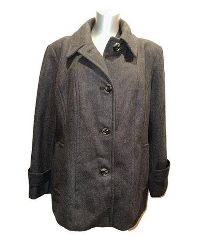 London Fog  Wool Blend Pea Coat Size XXL