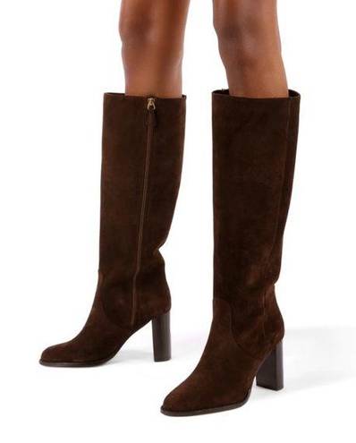 PARKE Marion  Dolly 85 Chocolate Brown Knee High Boots size 37