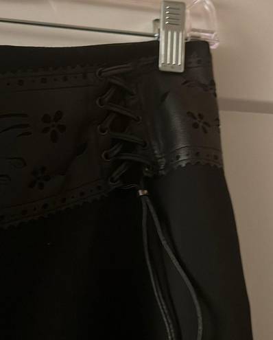 Industry B.S.L.  leather cut out flared pants