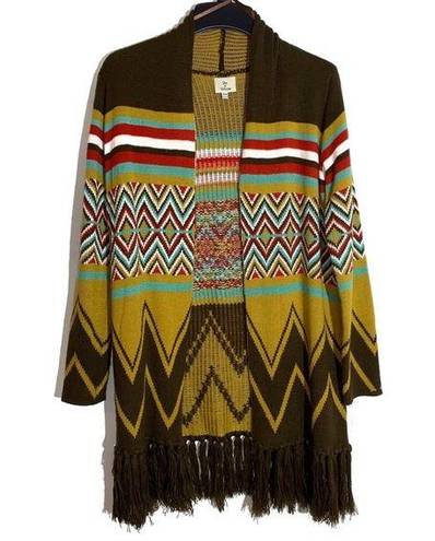 Hot & Delicious  Long Sleeve Cardigan with Fringe