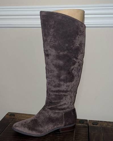 Band of Gypsies New  Luna Chocolate Brown Velvet Suede Zip Up Boots