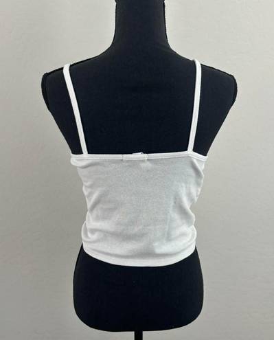 Full Tilt  White Car Embroidered Tank Top