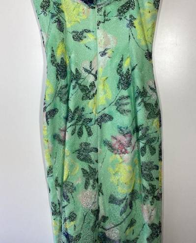 Monique Lhuillier ML  Allie Floral print off the shoulder Lace Midi dress Size 2