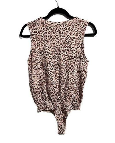 n:philanthropy  Belle Pink Leopard Sleeveless Bodysuit