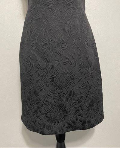 Krass&co ISDA &  Womens Floral Textured Black Career Sheath Dress