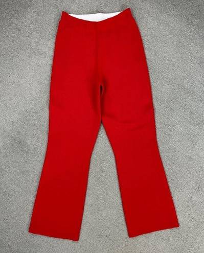 Tuckernuck  Compression Knit Ashford Pants Red Small Crop Pull On